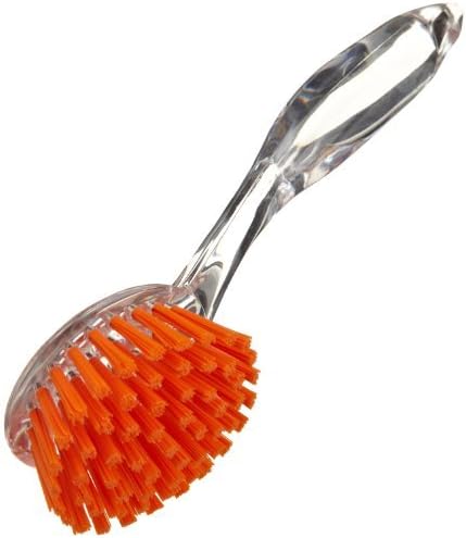Casabella dish brush next to kitchen sink