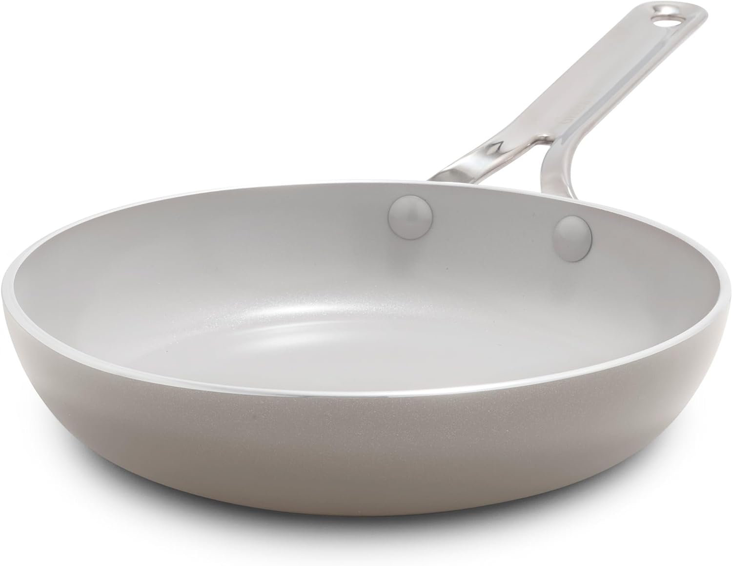 GreenPan ceramic non-stick frying pan on a stovetop